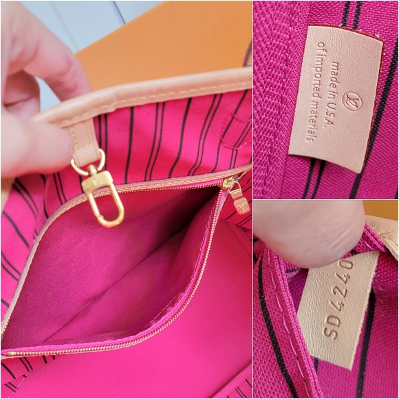 💕CLASSIC Louis Vuitton Neverfull MM Monogram "PEONY/Hot Pink Interior" Tote Bag - Picture 12 of 16
